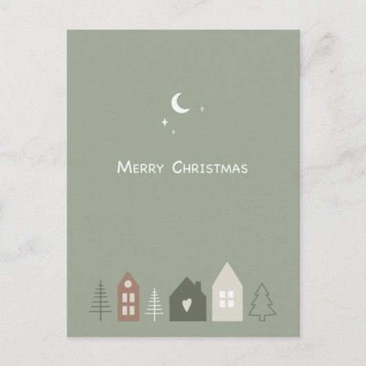 Noordse Scandinavische Minimale Kerstfeestdag Briefkaart (Voorkant)