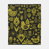 Noordse Scandinavische volkskunst Fleece Deken (Voorkant)