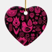 Noordse Scandinavische volkskunst Keramisch Ornament (Achterkant)