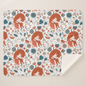 Noordse slaapvosspatroon sherpa deken (Voorkant (horizontaal))