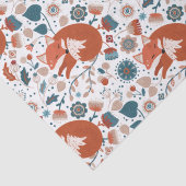 Noordse slaapvosspatroon tissuepapier (Detail)