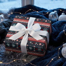 Noordse Sneeuwvlok Fair Isle Kerstcadeauverpakking