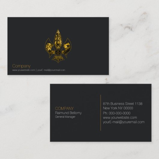 Noordse speer Visitekaartje (Voorkant / Achterkant)