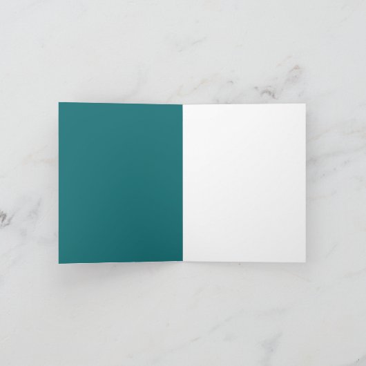 Noordse ster frame blauw aqua feestdagen kaart (Binnen)