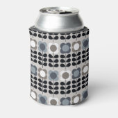 Noordse stijl, abstract bloemmotief. blikjeskoeler (Blikje Achterkant)