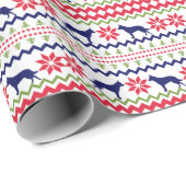 Noordse stijl Australian Cattle Dog Kerstmis Cadeaupapier (Rol Hoek)