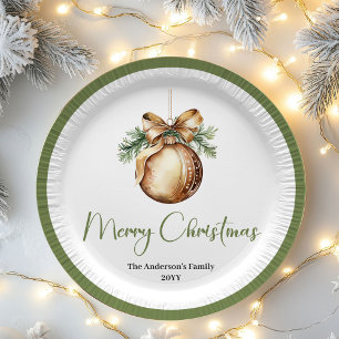 Noordse stijl Kerst Persoonlijke familietafel Papieren Bordje