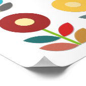 Noordse stijlgedichten en bloemen poster (Hoek)