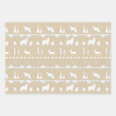 Noordse Sweater Beige Blue White Winter Animals Inpakpapier Vel (Voorkant 3)