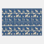 Noordse Sweater Beige Blue White Winter Animals Inpakpapier Vel (Voorkant 2)