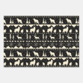 Noordse Sweater Beige Green Play Winter Animals Inpakpapier Vel (Voorkant 3)