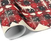 Noordse Sweater Beige Red Pset Winter Animals Cadeaupapier (Rol Hoek)