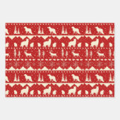 Noordse Sweater Beige Red Pset Winter Animals Inpakpapier Vel (Voorkant 2)