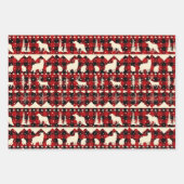 Noordse Sweater Beige Red Pset Winter Animals Inpakpapier Vel (Voorkant)