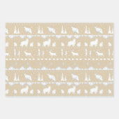 Noordse Sweater Beige Red White Winter Animals Inpakpapier Vel (Voorkant 3)