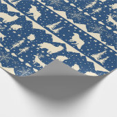 Noordse Sweater Beige Winter Animals Cadeaupapier (Hoek)