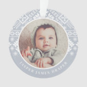 Noordse Sweater | Eerste kerstfoto baby's Ornament (voorkant)