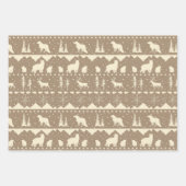 Noordse Sweater Green Beige Kraft Winter Animals Inpakpapier Vel (Voorkant 3)