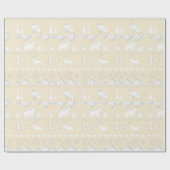 Noordse Sweater Light Beige White Winter Animals Cadeaupapier (Vlak)