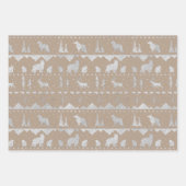 Noordse Sweater Rustic Kraft Silver Winter Animals Inpakpapier Vel (Voorkant 3)