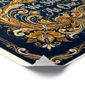 Noordse Telemark Rosemaling Kunstposter Poster (Hoek)