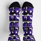 Noordse trui winterdieren paarse buffaloruit sokken (Top)