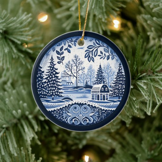 Noordse Versiering Keramisch Ornament (Boom)