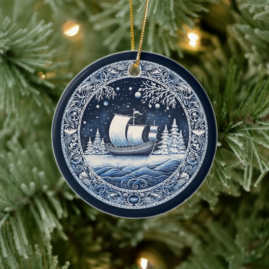 Noordse Versiering Keramisch Ornament (Boom)