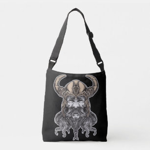 Noordse Viking Illustratie Kunst Crossbody Tas