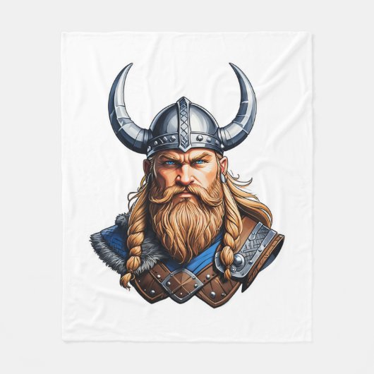 Noordse Viking-man Fleece Deken (Voorkant)