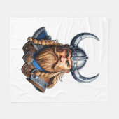 Noordse Viking-man Fleece Deken (Voorkant (Horizontaal))