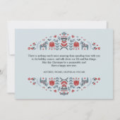 Noordse volks kunst | Dala paard Kerst vakantie Feestdagenkaart (Achterkant)