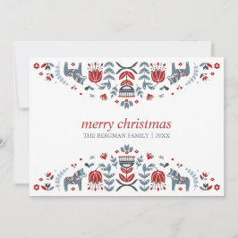 Noordse volks kunst | Kerstvakantie 3 Foto Feestdagenkaart