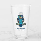 Noordse volks kunst uil glas (Voorkant)
