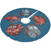 Noordse volkskunst, bosdieren, kerstboom rok (Gekanteld)