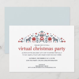 Noordse Volkskunst Dala Paard Virtueel Kerstfeest Feestdagenkaart