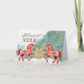 Noordse Volkskunst Kerstkaart Kaart (Voorkant)