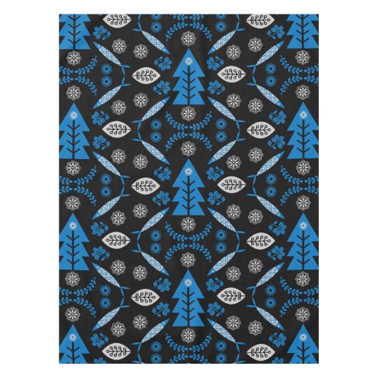 Noordse volkskunst vis tafelkleed (Voorkant)