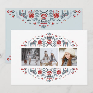 Noordse volskunst   Kerstvakantie Multi Foto Feestdagenkaart