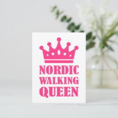 Noordse Walking koningin Briefkaart (Staand voorkant)