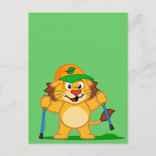 Noordse Walking Lion Briefkaart