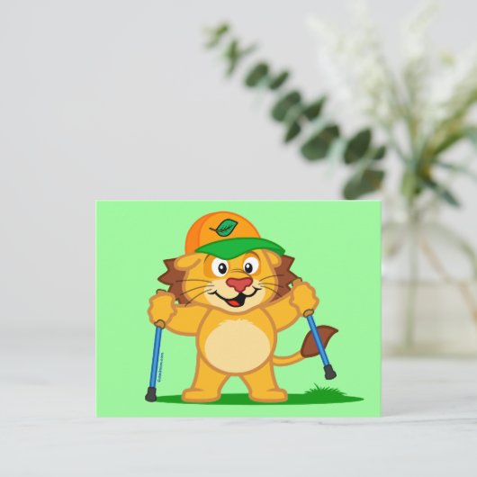 Noordse Walking Lion Briefkaart (Staand voorkant)