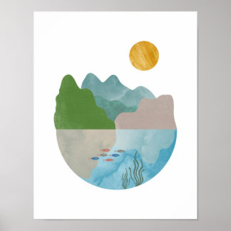 Noordse wandbekleding, Scandinavische wandbekledin Poster