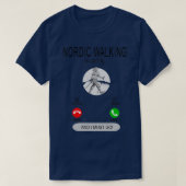 Noordse wandeling roept wandelen t-shirt (Design voorkant)
