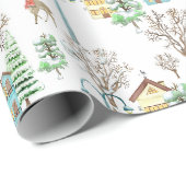 Noordse Winter Hygge Rustiek Cadeaupapier (Rol Hoek)