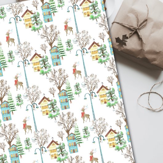 Noordse Winter Hygge Rustiek Cadeaupapier
