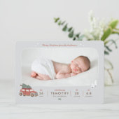 Noordse Winterbaby Eerste Kerstfeest Feestdagenkaart (Staand voorkant)