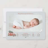 Noordse Winterbaby Eerste Kerstfeest Feestdagenkaart (Voorkant)