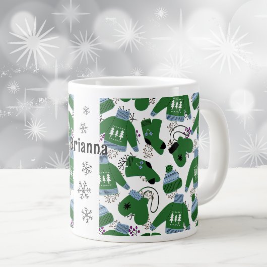 Noordse winters en Mittens Green Grote Koffiekop
