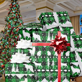 Noordse zoetwatergroene buffelstallen winterdieren cadeaupapier